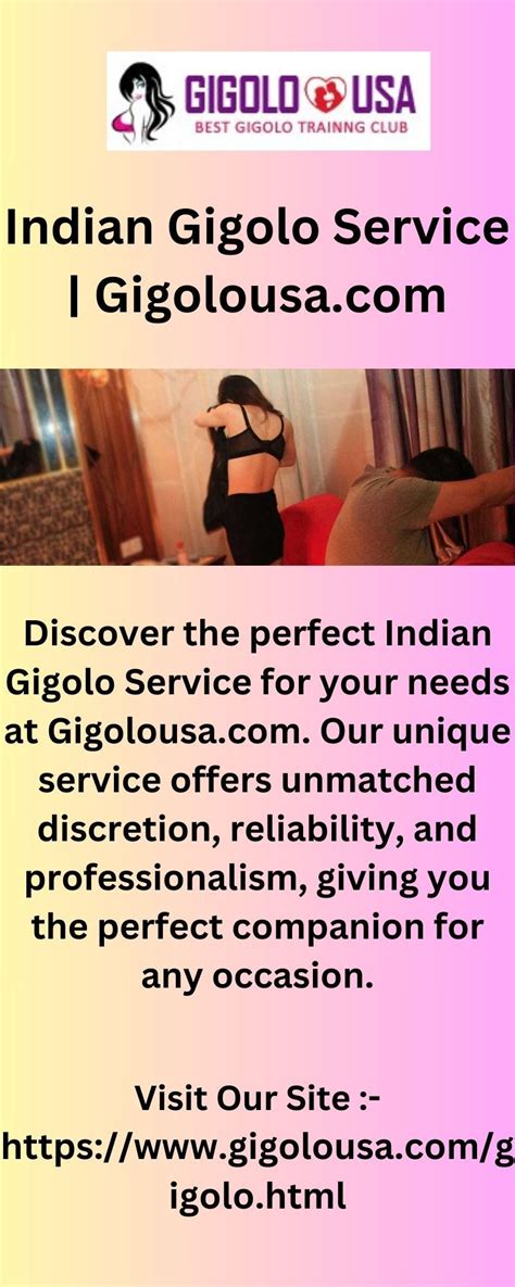 gigolo jobs in india|Service